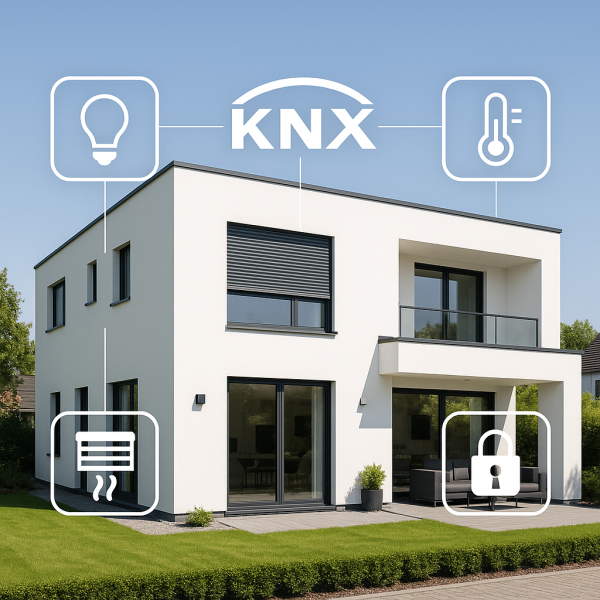 Moderne Smart-Haus im Vorort Moderne Smart-Haus im Vorort